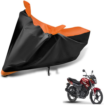 Auto Hub Two Wheeler Cover for Yamaha(SZ X, Black, Orange)
