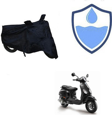 HYBRIDS COLLECTION Waterproof Two Wheeler Cover for Piaggio(Vespa, Black)