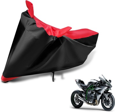 MOCKHE Two Wheeler Cover for Kawasaki(Ninja 1000, Black, Red)