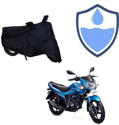 HYBRIDS COLLECTION Waterproof Two Wheeler Cover for TVS(Victor New, Black)
