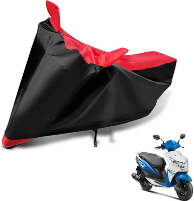 Auto Hub Two Wheeler Cover for Honda(Deo, Black, Red)