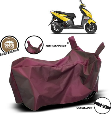 ANTHUB Waterproof Two Wheeler Cover for TVS(Ntorq 125, Maroon)