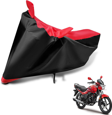 MOCKHE Two Wheeler Cover for Hero(Passion Xpro, Black, Red)