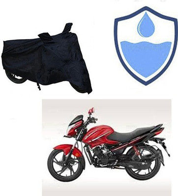HYBRIDS COLLECTION Waterproof Two Wheeler Cover for Hero(Glamour, Black)
