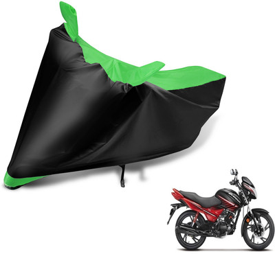 MOCKHE Two Wheeler Cover for Hero(Glamour, Black, Green)