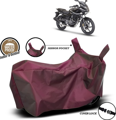 ANTHUB Waterproof Two Wheeler Cover for Bajaj(Pulsar 220 DTS-i, Maroon)