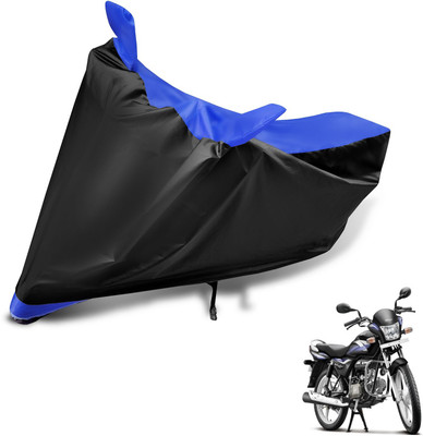 Auto Hub Two Wheeler Cover for Hero(Splendor Pro, Black, Blue)