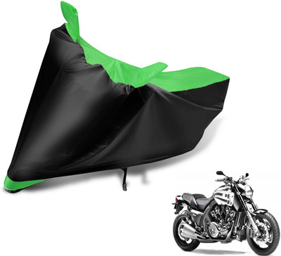MOCKHE Two Wheeler Cover for Yamaha(VMAX, Black, Green)