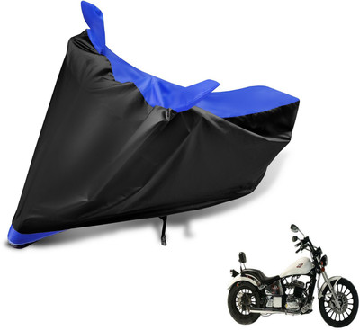 MOCKHE Two Wheeler Cover for FAB Regal Raptor(Daytona 350, Black, Blue)