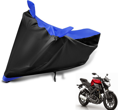 MOCKHE Two Wheeler Cover for Suzuki(Gixxer, Black, Blue)