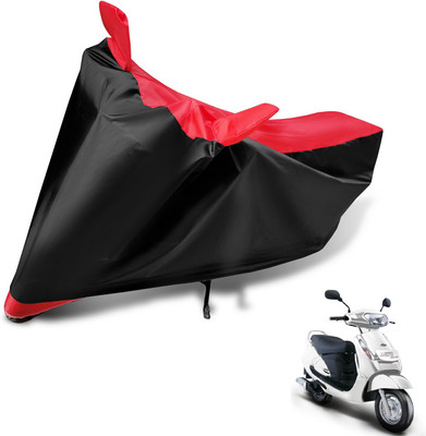 Auto Hub Two Wheeler Cover for Mahindra(Duro 125, Black, Red)