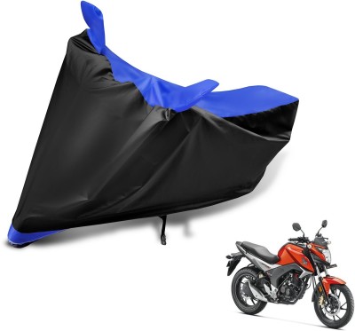 MOCKHE Two Wheeler Cover for Honda(CB Hornet 160, Black, Blue)