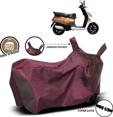 ANTHUB Waterproof Two Wheeler Cover for Mahindra(Gusto 125, Maroon)