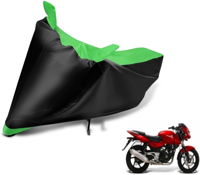 Auto Hub Two Wheeler Cover for Bajaj(Pulsar, Black, Green)