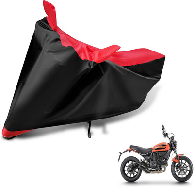MOCKHE Two Wheeler Cover for Ducati(Scrambler, Black, Red)