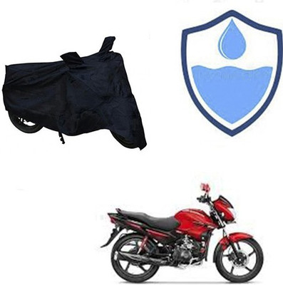 HYBRIDS COLLECTION Waterproof Two Wheeler Cover for Hero(Glamour FI, Black)
