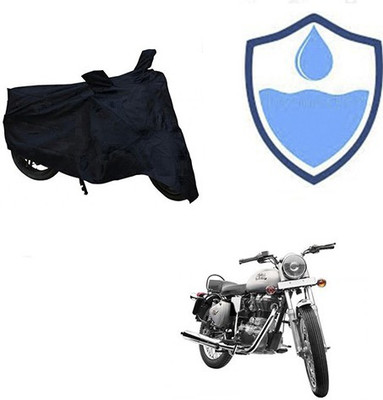 Atulit enterprises Waterproof Two Wheeler Cover for Royal Enfield(Bullet 350, Black)