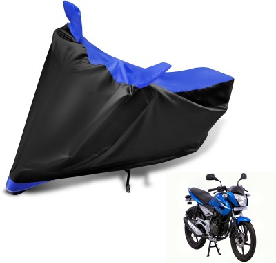 Auto Hub Two Wheeler Cover for Bajaj(XCD 125cc, Black, Blue)