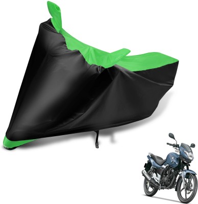 MOCKHE Two Wheeler Cover for Suzuki(GS 150R, Black, Green)