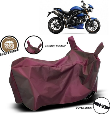 ANTHUB Waterproof Two Wheeler Cover for Triumph(Maroon)