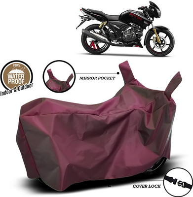 ANTHUB Waterproof Two Wheeler Cover for TVS(Apache RTR 180, Maroon)