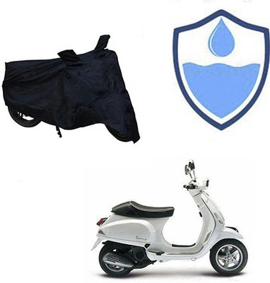 HYBRIDS COLLECTION Waterproof Two Wheeler Cover for Piaggio(Piaggio Vespa, Black)