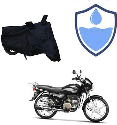 HYBRIDS COLLECTION Waterproof Two Wheeler Cover for Hero(Splendor Plus, Black)