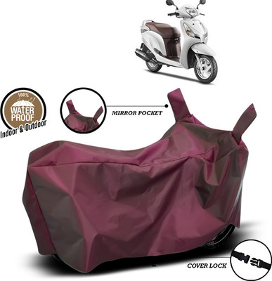 ANTHUB Waterproof Two Wheeler Cover for Honda(Aviator, Maroon)