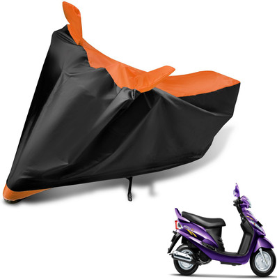 Auto Hub Two Wheeler Cover for Mahindra(Rodeo RZ, Black, Orange)