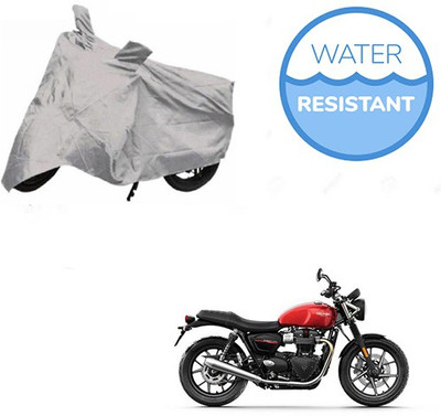 Motoren Waterproof Two Wheeler Cover for Triumph(Twin spark, Silver)