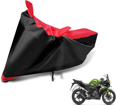MOCKHE Two Wheeler Cover for Honda(CBR 150R, Black, Red)