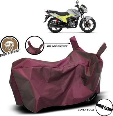 SEBONGO Waterproof Two Wheeler Cover for Hero(Glamour, Maroon)