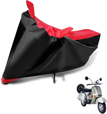 MOCKHE Two Wheeler Cover for Bajaj(Chetak, Black, Red)