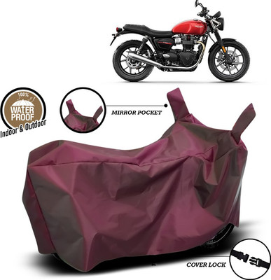 ANTHUB Waterproof Two Wheeler Cover for Triumph(Maroon)