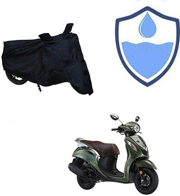 HYBRIDS COLLECTION Waterproof Two Wheeler Cover for Yamaha(Fascino, Black)