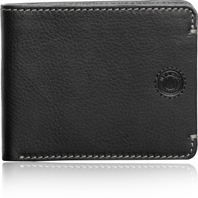 MYRIADS Men Casual, Formal Black Genuine Leather Wallet(8 Card Slots)