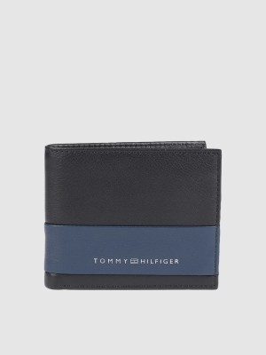 TOMMY HILFIGER Men Black Genuine Leather Wallet(4 Card Slots)