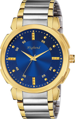 Highend HD-200 Original Ion Gold Plated Elegant Blue Dial Premium Quality Metal Bracelet Luxury Watch for Men/Boys Analog Watch - For Men