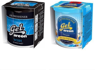 areon Wish & Dream Car Freshener Diffuser Wish & Dream Gel Can(2 x 80 g)