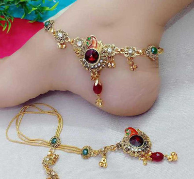 Pihoo Enterprise MOR fashion Tithi anklet - 06 Alloy Anklet(Pack of 2)