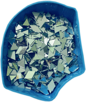 RUHAILA 12 MM TRIANGLE SHAPE MIRROR -350 PCS FOR ART CRAFT AND JWELLERY AND EMBRIODERY WORKS