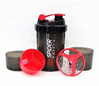 VATSMART 500 ml Plastic Shaker(Pack of 1, Red, Black)