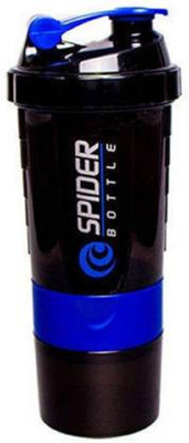 VATSMART 600 ml Plastic Shaker(Pack of 1, Black, Blue)