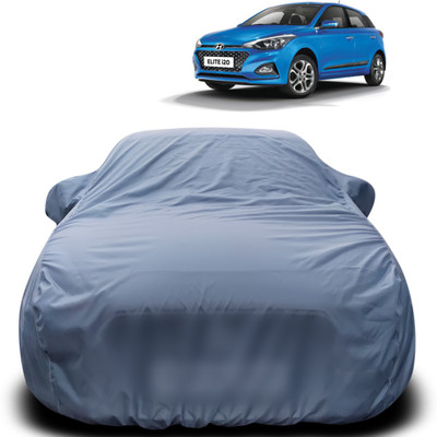 Purpleheart Car Cover For Hyundai Elite i20 (With Mirror Pockets)(Grey)