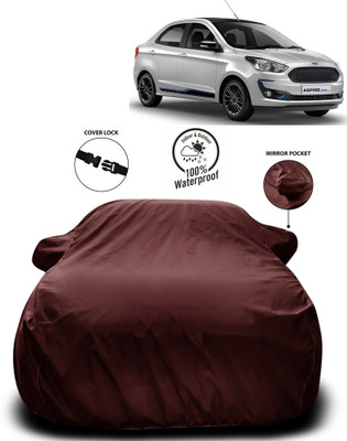 Purpleheart Car Cover For Ford Figo Aspire (With Mirror Pockets)(Brown)