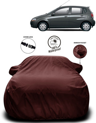 Purpleheart Car Cover For Chevrolet Aveo Uva (With Mirror Pockets)(Maroon)