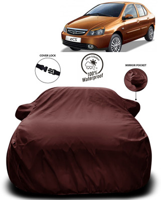Purpleheart Car Cover For Tata Indigo eCS (With Mirror Pockets)(Maroon)