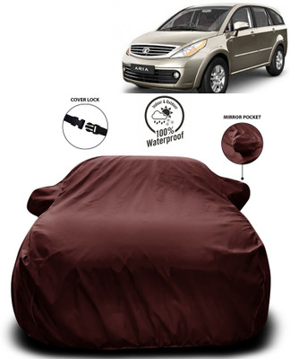 Purpleheart Car Cover For Tata Aria (With Mirror Pockets)(Maroon)