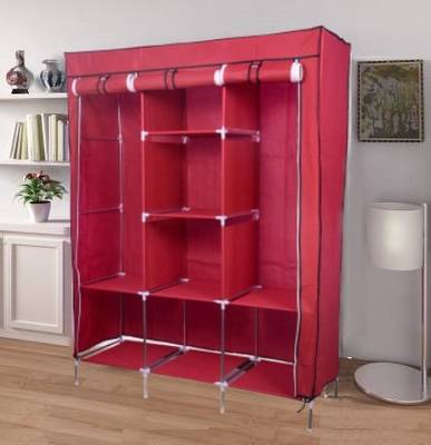 vipash 8 SHELVS PORTABLE WARDROBE PVC Collapsible Wardrobe