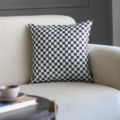 GMF Geometric Cushions & Pillows Cover(45.72 cm*45.72 cm, Black, White)
